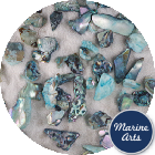 8396-P8 - Craft Pack - Tumbled Abalone - Turquoise